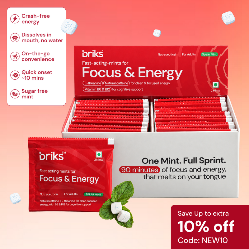 Focus & Energy Mints - 48 Mints | Sachet Box